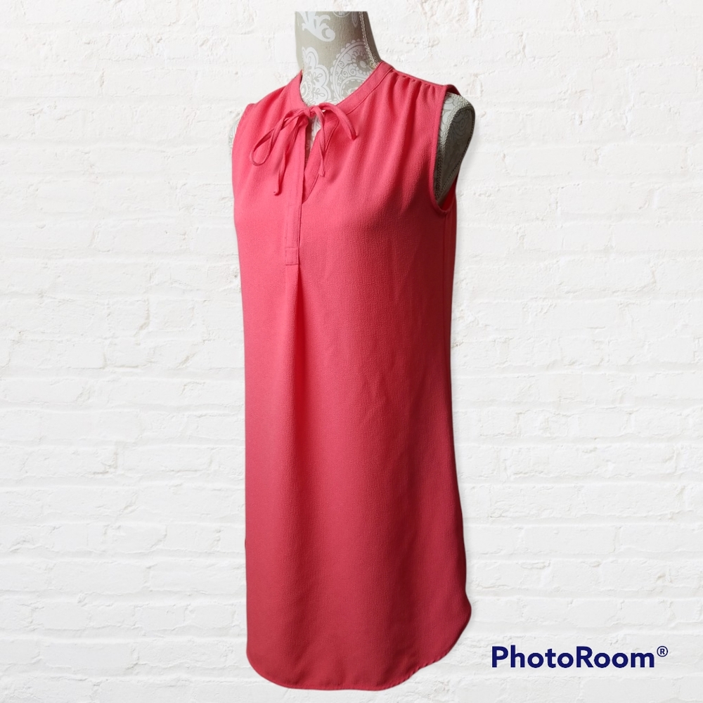 Merona Coral Casual Summer Sleeveless Shift Dress Size Small